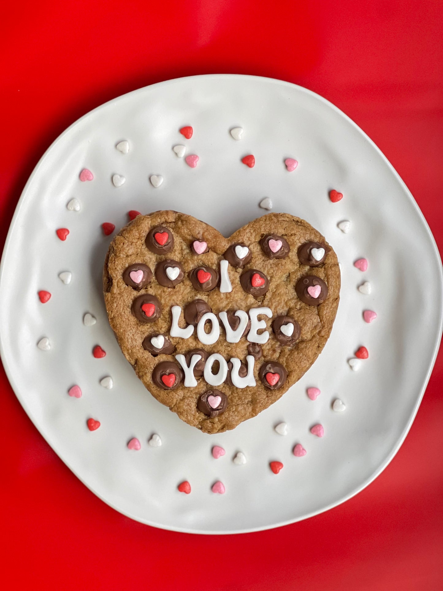 Heart Shaped Cookie Cake