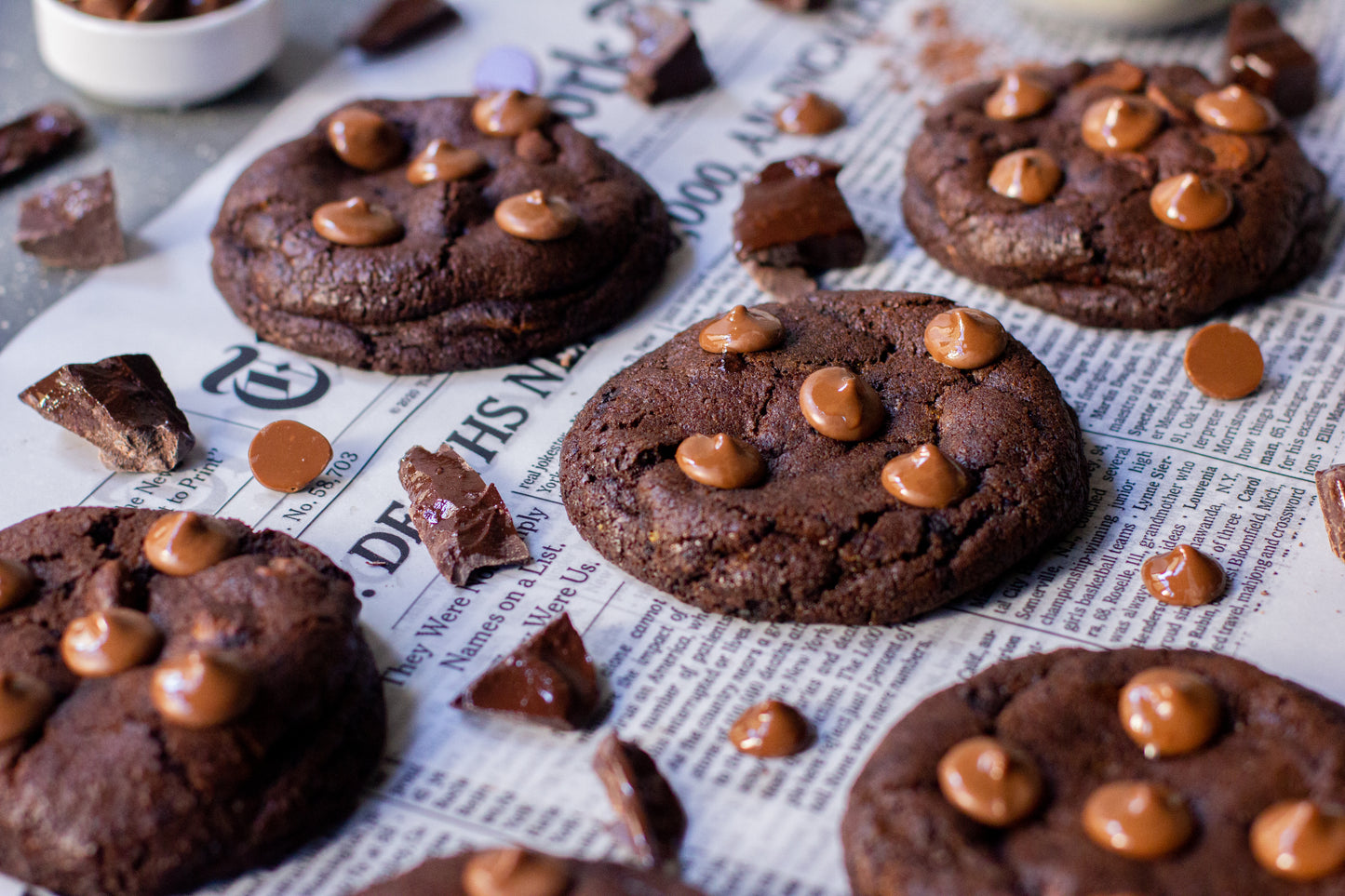 Triple Chocolate Chip Cookies