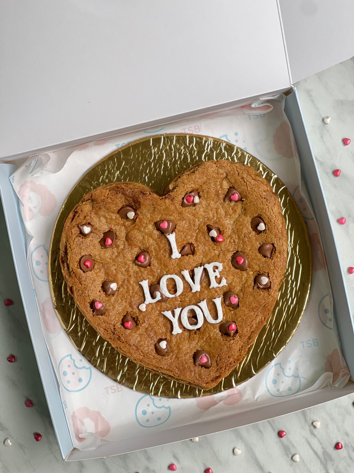 Heart Shaped Cookie Cake